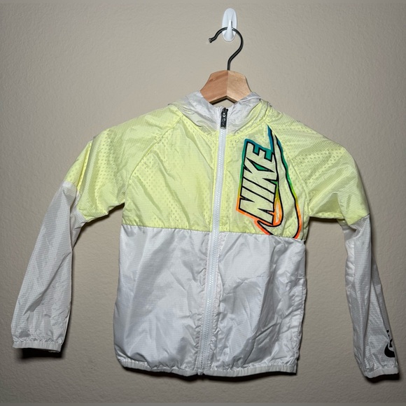 Nike Other - Nike kids 4-5T yellow and white windbreaker jacket
